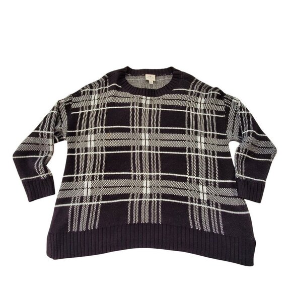 ST JOHN’S BAY PLAID SWEATER XL - Picture 4 of 8